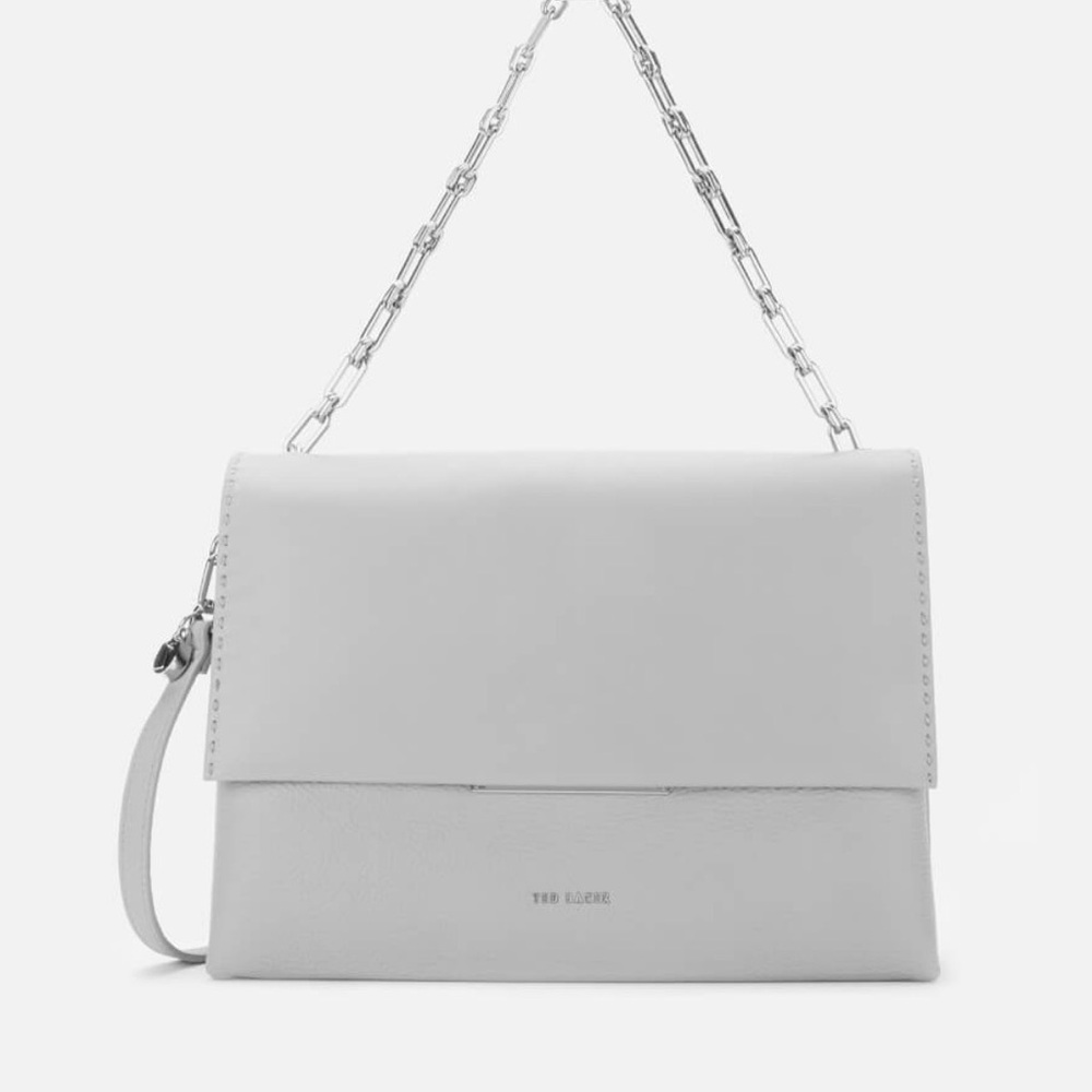 Ted Baker Chain-Handle Shoulder Bag in Light Gray